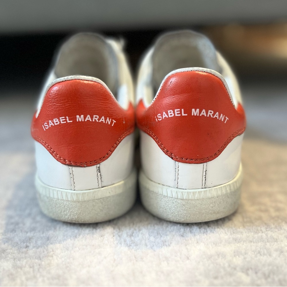 Isabel Marant Red and White Sneakers